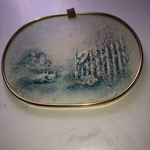 Pastoral scene handcrafted in Canada by N.C. Cameron & Sons Ltd. - gently used.